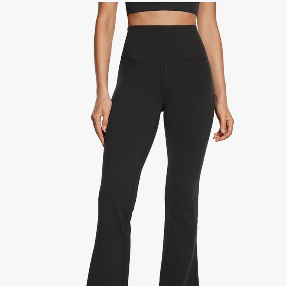 CRZ YOGA Black Flare Pants Size S Tall